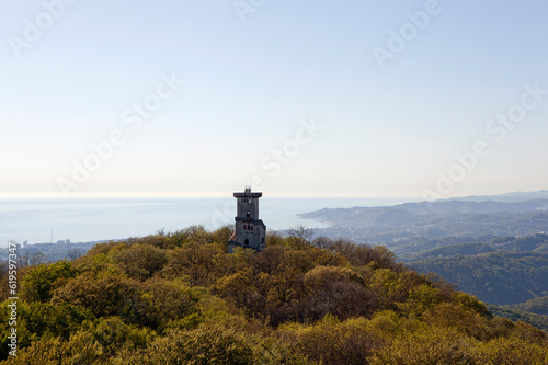 Observation tower on Mount Big Akhun. Sochi, Krasnodar Territory. Russia