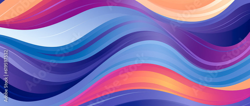 Colorful wavy pattern  ad posters  retro futurism  dark navy and purple.