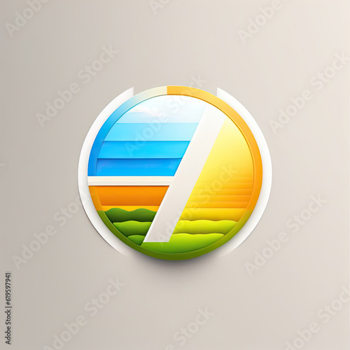 Abstract and minimal renewable logo photo
