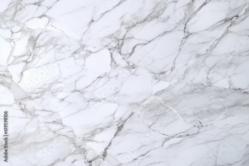 Classic white marble texture featuring beautiful natural patterning. Generative AI