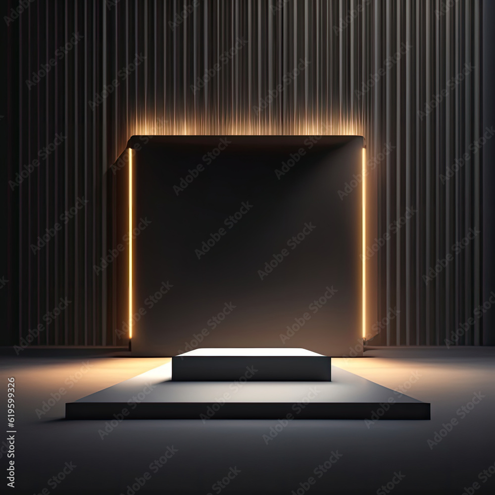 Image of an illuminated podium