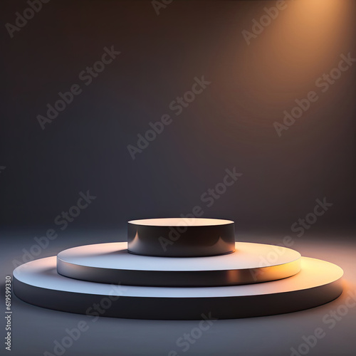 Image of an illuminated podium
