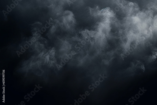 Fog isolated on black background Generative AI