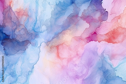 High-resolution abstract background with watercolor wash and marble pattern texture. Generative AI