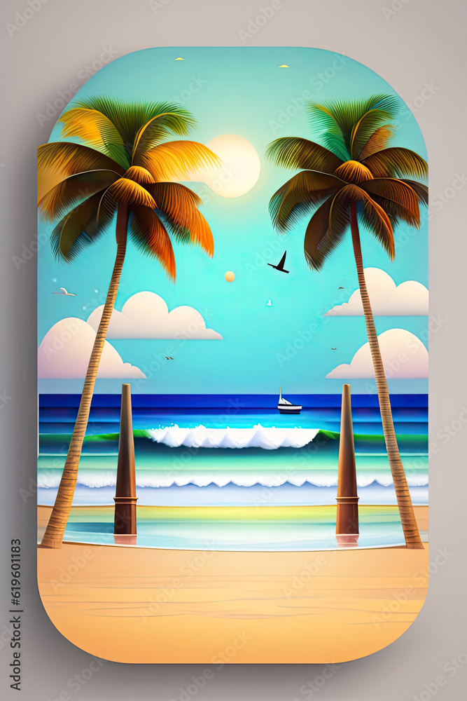 Artistic summer poster design Artistic summer poster design