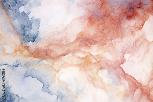 Marble pattern texture meets abstract watercolor wash in a natural background. Generative AI