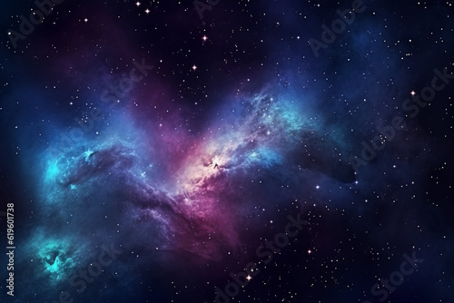 Night sky abstract background - Universe filled with stars  nebula and galaxy Generative AI