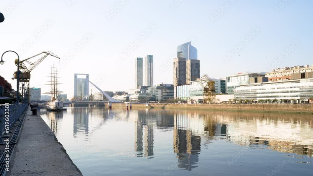 panoramic view of Puerto Madero in Buenos Aires panoramic view of Puerto Madero in Buenos Aires