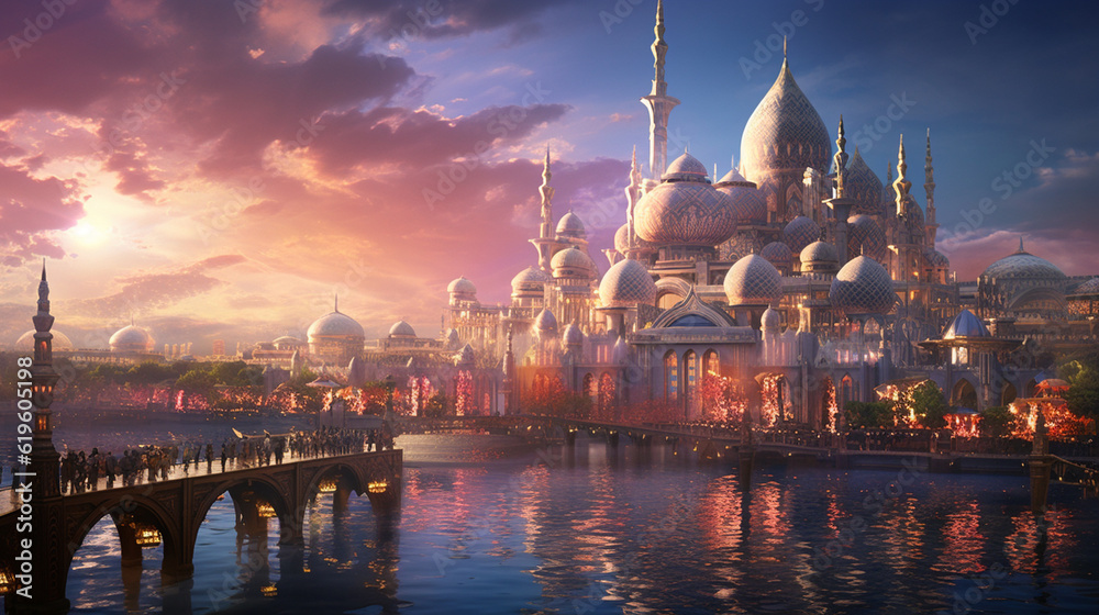 Fototapeta premium view of the mosque