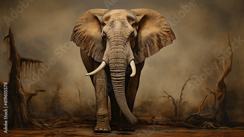 Close up of elephant, african wildlife, kruger park 