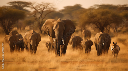 Illustration of african wildlife animals, kruger park © Artofinnovation