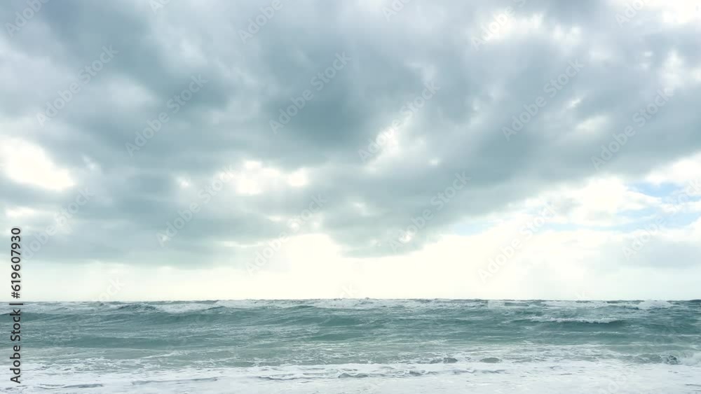 Seascape and waves during stormy day Seascape and waves during stormy day