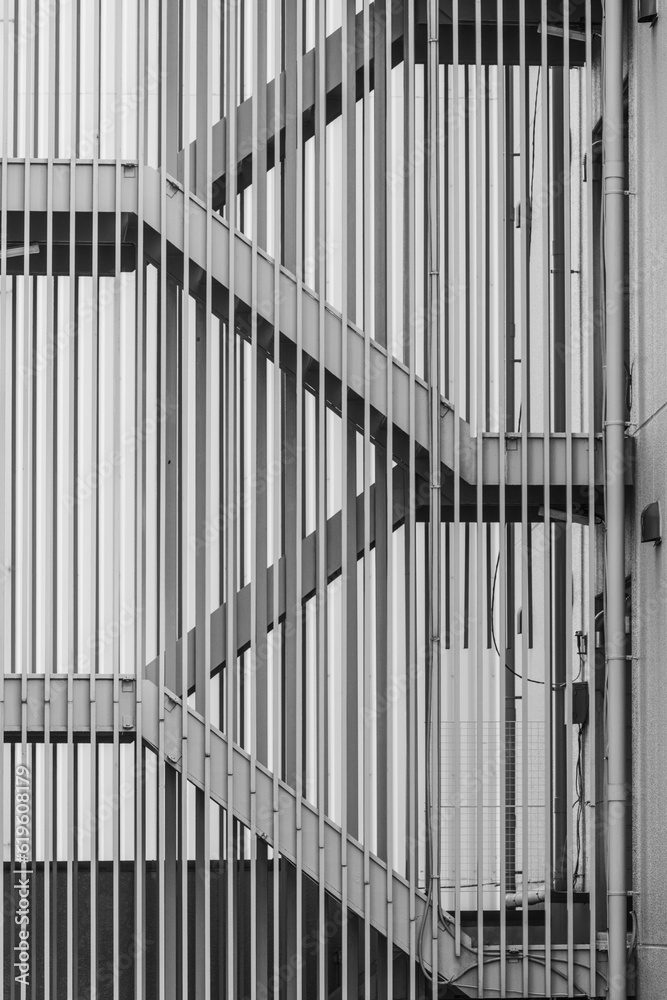 Fototapeta premium Abstract of building emergency stairwell in Tokyo
