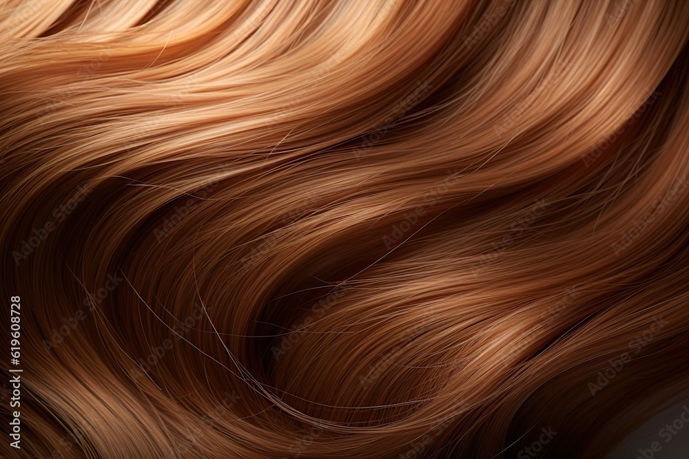 Beautiful healthy shiny hair texture with highlighted streaks, Generative ai Beautiful healthy shiny hair texture with highlighted streaks, Generative ai