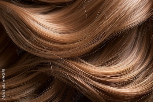 Beautiful healthy shiny hair texture with highlighted streaks  Generative ai