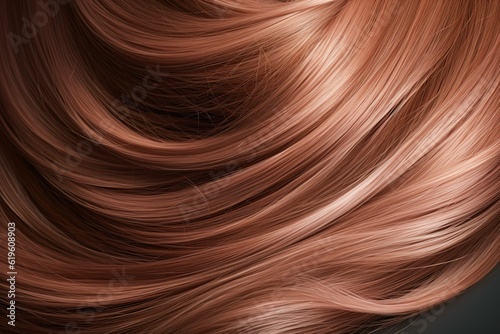 Beautiful healthy shiny hair texture with highlighted streaks  Generative ai
