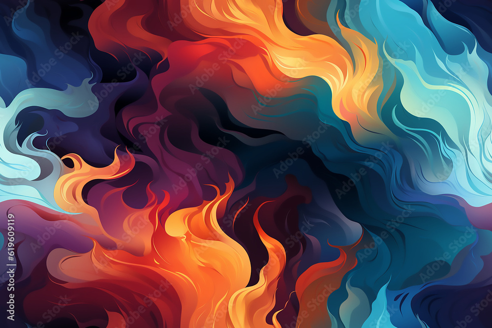 abstract colorful seamless background pattern. Generative Ai abstract colorful seamless background pattern. Generative Ai