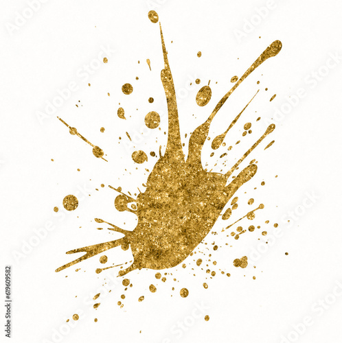 Gold Paint Splash