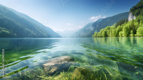 美しい川の風景 No.003  The Breathtaking View of a River Generative AI © Lumin5e616f1
