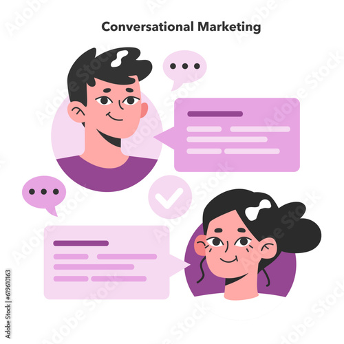 Conversational marketing. Selling tactic that engages customers