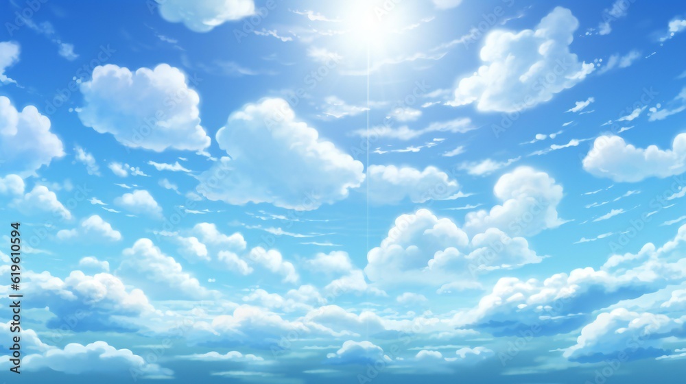 A sunny day with blue sky and white clouds A sunny day with blue sky and white clouds