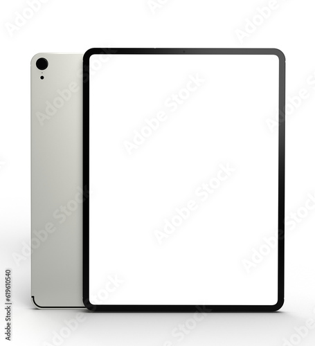 electronic tablet smartphone white isolated mock up touchscreen technology industry business front back side luxury blank sale advertisement marketing buy sell gadget frame mobile digital.3d render