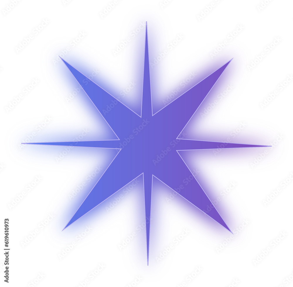 Purple Glowing Star Icon Purple Glowing Star Icon