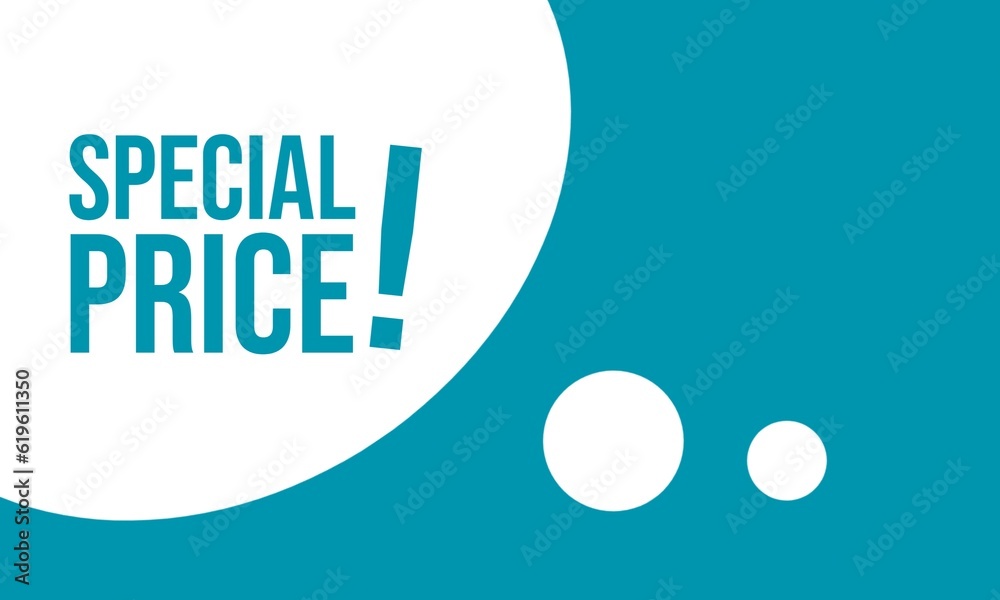 Special price speech bubble banner. Can be used for business, marketing and advertising. Isolated on blue background