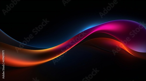 A vibrant and colorful wave of light against a dark background