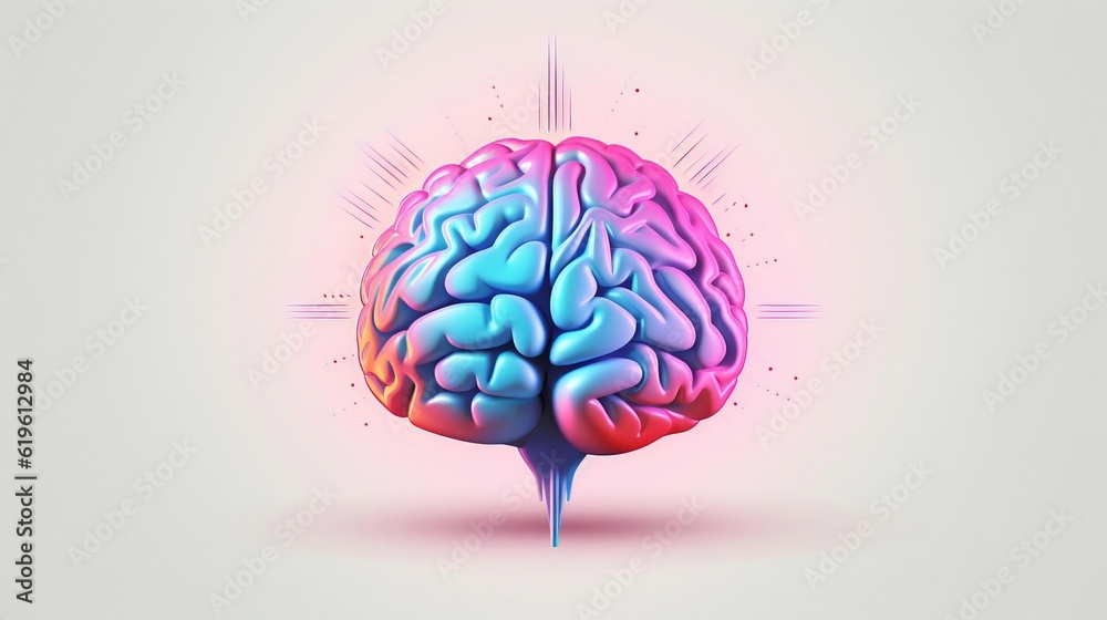 A computer generated image of a human brain A computer generated image of a human brain