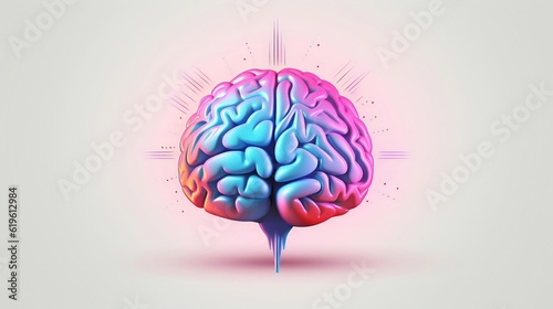 A computer generated image of a human brain