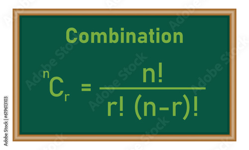 Permutation and combination formulas in mathematics.