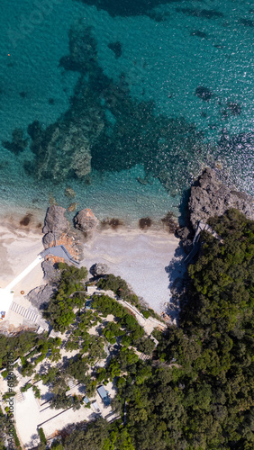 Top down view of Velja Spila bay - Lustica Bay, Montenegro photo