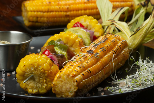 delicious grilled roasted yellow corn