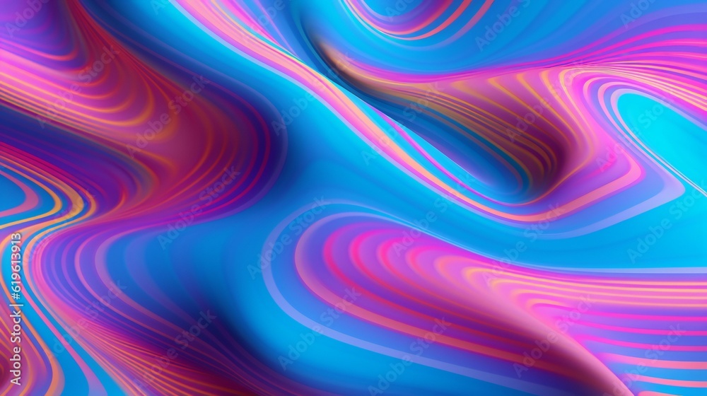 A colorful abstract background with soft, flowing waves in shades of blue and pink