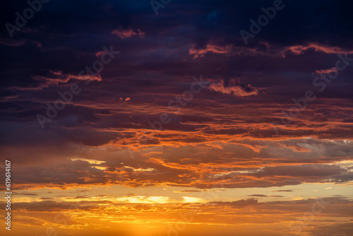 USA, Arizona, Tucson, Dramatic storm clouds at sunset photo