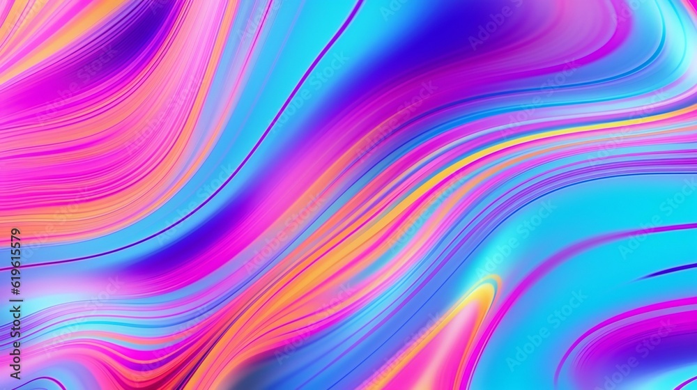 Colorful wavy lines on a vibrant background