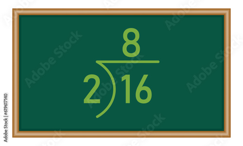 Long division steps. Parts of division. Properties of division. Divisor, dividend, quotient and remainder. Math for kids.