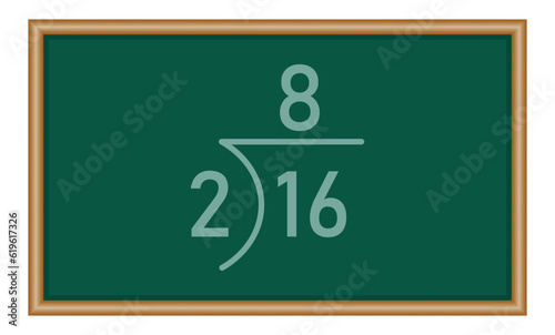 Long division steps. Parts of division. Properties of division. Divisor, dividend, quotient and remainder. Math for kids.