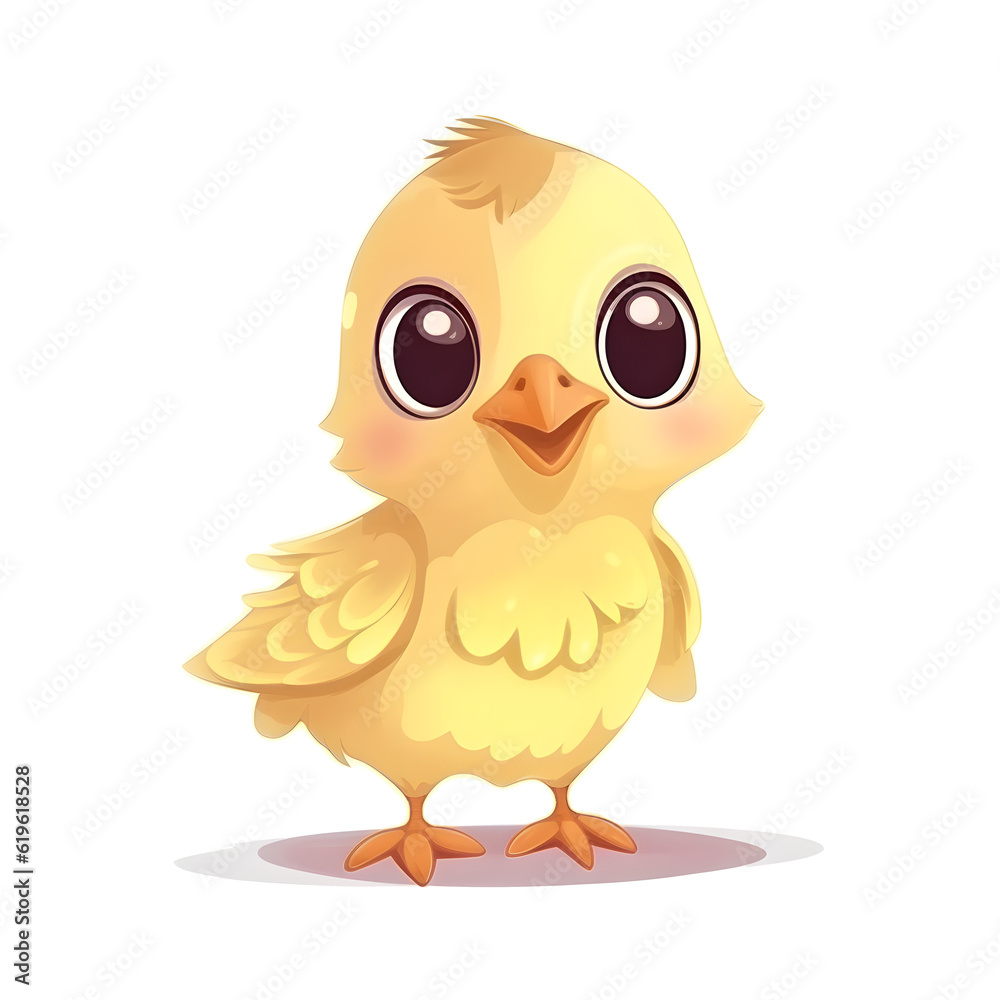 Colorful and adorable clipart of a sweet baby chick