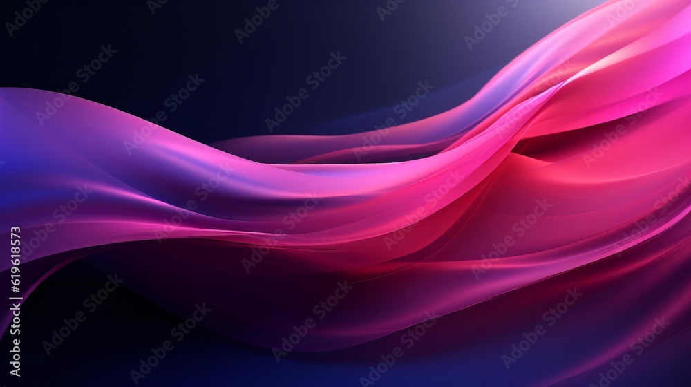 Fototapeta premium Purple and pink abstract waves in a vibrant background