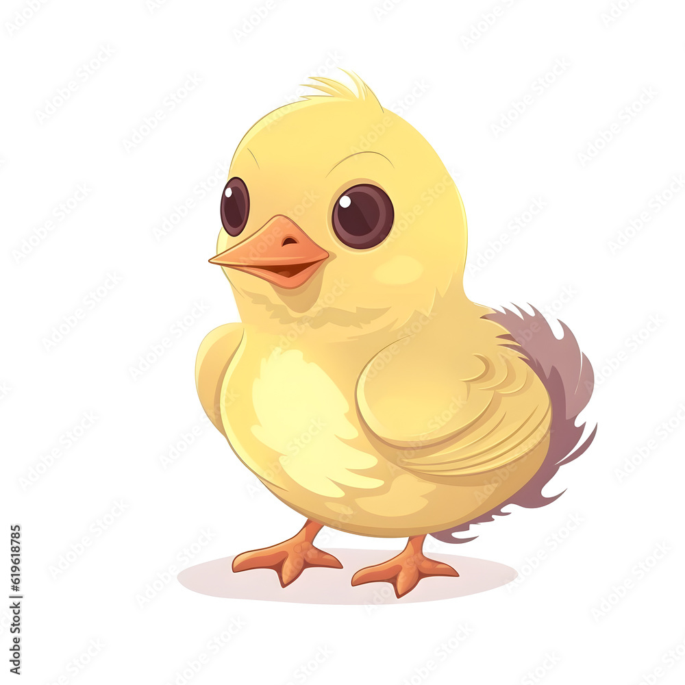 Adorable and colorful baby chick artwork
