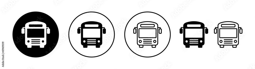 Bus icon set for web and mobile app. bus sign and symbol. transport symbol Bus icon set for web and mobile app. bus sign and symbol. transport symbol