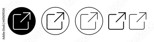 External link icon set for web and mobile app. link sign and symbol. hyperlink symbol