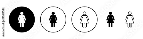 Female icon set for web and mobile app. woman sign and symbol