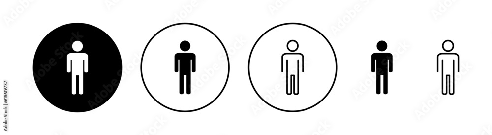 Man icon set for web and mobile app. male sign and symbol. human symbol Man icon set for web and mobile app. male sign and symbol. human symbol