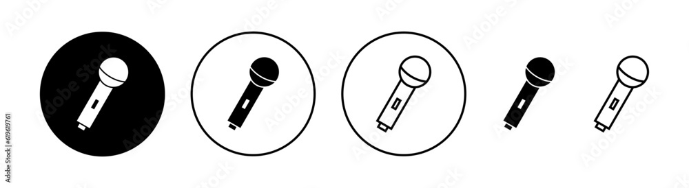 Microphone icon set for web and mobile app. karaoke sign and symbol Microphone icon set for web and mobile app. karaoke sign and symbol