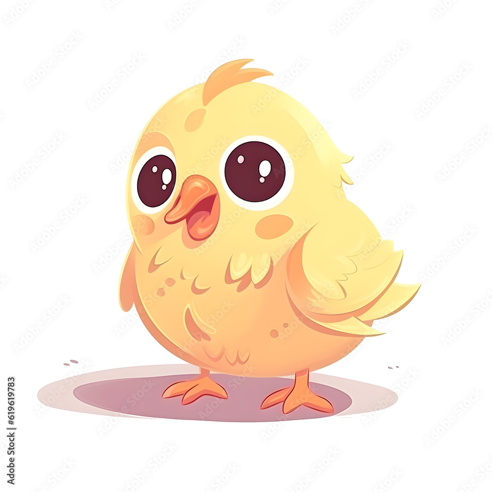 Colorful clipart featuring an adorable baby chick