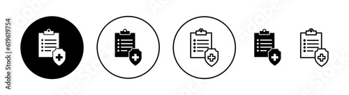 Medical insurance icon set tor for web and mobile app. health insurance sign and symbol