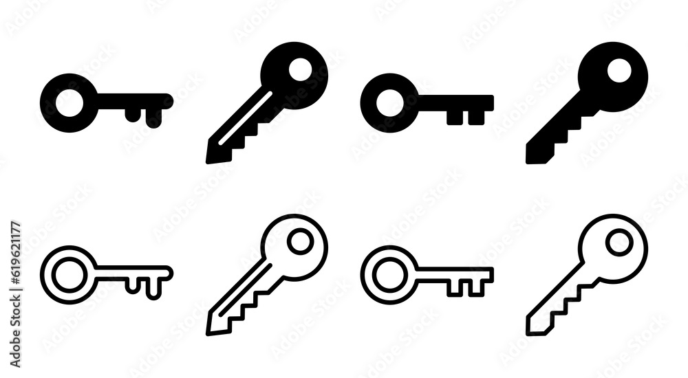 Key icon set illustration. Key sign and symbol. Key icon set illustration. Key sign and symbol.